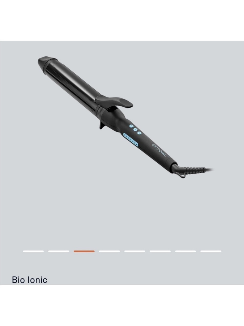 Bio Ionic 1.5” curling iron with clip